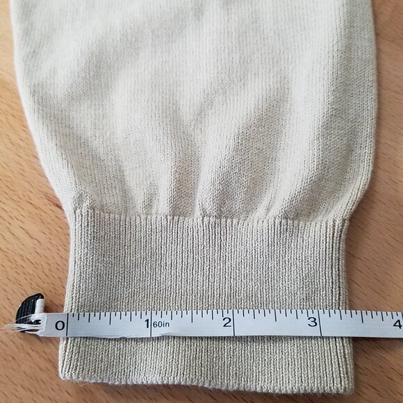 Paul Fredrick Men’s Polo Sweater –Size XL –Beige –Silk, Cashmere & Cotton Blend - Picture 7 of 14